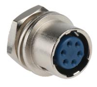 hr10-7r-6s73 Hirose Circular Connector, 6 Contacts, Panel, Miniature Connector, Socket, Female, HR10 Series