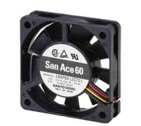 109p0612h701 Sanyo Denki 109P Series Axial Fan, 12 V dc, DC Operation, 14.1cfm, 1.08W, 90mA Max, 60 x 60 x 15mm