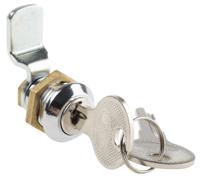 146-1803 RS PRO Cabinet Lock, 20mm Panel-to-Tongue, 16.2 Dia. x 14.2mm Cutout, Key Unlock
