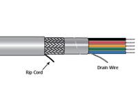 5112c-sl005 Alpha Wire 5112 Multicore Cable, 2 Cores, 0.25 mm² 24 AWG, Screened, 100 ft, Grey Polyvinyl Chloride Sheath