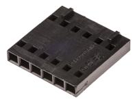 104257-5 TE Connectivity, AMPMODU MTE Female Connector Housing, 2.54mm Pitch, 6 Way, 1 Row