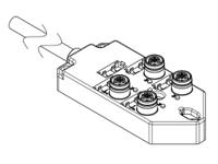 1202510023 Brad from Molex 120251 Series Sensor Box, M12, 10m cable, 4 port