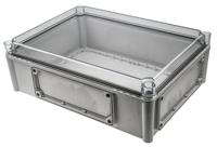 ekpe-130-t-ekpvt Fibox EK Series Grey Polycarbonate Enclosure, IP66, IP67, Flanged, Transparent Lid, 380 x 280 x 130mm