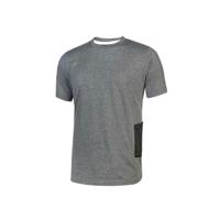wey138gm-4xl UPower Grey 10% Viscose, 90% Cotton Short Sleeve T-Shirt, UK- 3XL, EUR- 4XL