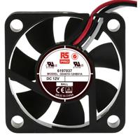 619-7037 RS PRO Axial Fan, 12 V dc, DC Operation, 11.9m³/h, 1.2W, 100mA Max, 40 x 40 x 10mm