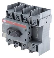 ot100f4n2-1sca105018r1001 ABB 4P Pole Base Mounting Isolator Switch - 100A Maximum Current, 37kW Power Rating, IP20