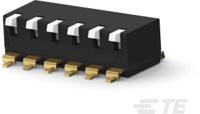 edsp06sglnntr04 TE Connectivity 6 Way Surface Mount DIP Switch SPST, Side Actuator