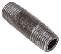 257-7883 RS PRO Black Malleable Iron Fitting Barrel Nipple, Male BSPT 1/4in to Male BSPT 1/4in