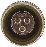 ms3106a-10sl-3s Amphenol Industrial, MS3106A, Copper Alloy 3 Way Cable Mount MIL Spec Circular Connector, Socket Contacts,Shell Size