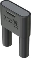 664012-21 Staubli Black Plug 4 mm Test Plug & Socket, 32A, 1kV, Nickel Plating