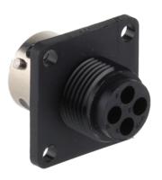 tr1004rfs1nb-192922-1190 ITT Cannon Circular Connector, 4 Contacts, Panel, Standard Connector, Socket, Female, IP65, Trident Ringlock Series