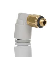 kq2l06-m5a SMC KQ2 Series Elbow Threaded Adaptor, M5 Male to Push In 6 mm, Threaded-to-Tube Connection Style