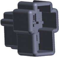 172129-2 TE Connectivity, FASTON .250 2 Way Nylon Crimp Terminal Housing, Black