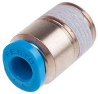 qsm-18-4-i Festo QS Series Straight Threaded Adaptor, R 1/8 Male to Push In 4 mm, Threaded-to-Tube Connection Style, 153316
