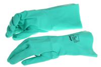 916 Polyco Healthline Green Nitrile Work Gloves, Size 9
