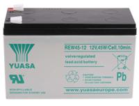 rew45-12 Yuasa 12V Faston 6.35mm Sealed Lead Acid Battery, 7.3Ah