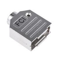 8655mh0901bklf Amphenol Communications Solutions 8655MH Series Die Cast Zinc D Sub Backshell, 9 Way, Strain Relief