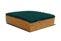 623481 PREMINES Green Sponge Scourer 140mm x 90mm x 25mm, for Heavy Duty Use