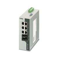 2891060 Phoenix Contact FL SWITCH 3006T-2FX SM Series DIN Rail Mount Industrial Ethernet Switch, 6 RJ45 Ports, 10/100Mbit/s