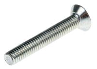 482-8149 RS PRO Bright Zinc Plated Countersunk Steel Tamper Proof Security Screw, M3 x 20mm