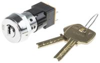 dsl-6-a-d Lorlin High Security Key Switch, DPST, 50 mA @ 250 V ac 2-Way Flat-Key