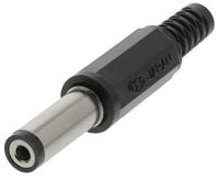 xnesj-210 Lumberg, NES/J DC Plug Rated At 500.0mA, 12.0 V, Cable Mount, length 43.0mm, Nickel
