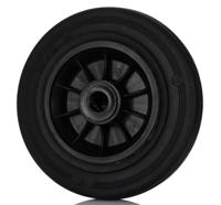 13136 LAG Black Rubber Quiet Operation, Shock Absorbing Trolley Wheel, 205kg