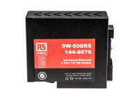 144-8676 RS PRO DIN Rail Mount Industrial Ethernet Switch, 8 RJ45 Ports, 10/100Mbit/s Transmission