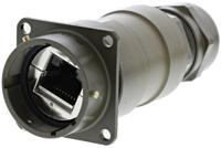 rjf2pem1g Amphenol Socapex RJF Series Female RJ45 Connector, Panel Mount, Cat5e Straight 1 Port 8 -Way