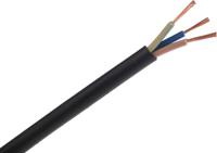 863-4002 RS PRO TRS 0.75 mm² 3 Core Power Cable, H05RR-F, Black CPE, 100m