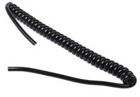 208-0195 RS PRO Coiled 0.14 mm² 18 Core Power Cable, Black TPU, 0.5m
