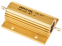 hs100-r1-j Arcol, 100mΩ 100W Wire Wound Chassis Mount Resistor HS100 R1 J ±5%