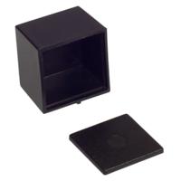 192-0749 RS PRO Black ABS Enclosure, IP52, Black Lid, 22.1 x 22.2 x 16.5mm