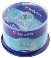 43351 Verbatim CD-R, 700 MB, 52X, 50 Pack