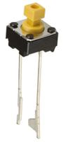 b3f-6052 Omron Yellow Plunger Tactile Switch, SPST 50 mA @ 24 V dc 3mm Through Hole