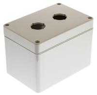 03226000b23 Bopla Light Grey Plastic Euromas Push Button Enclosure - 2 Hole 22mm Diameter