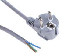 626-6672 RS PRO CEE 7/7 Plug to Unterminated Power Cord, 2.5m