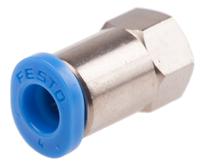 qsmf-m3-4 Festo QS Series Straight Threaded Adaptor, M3 Female to Push In 4 mm, Threaded-to-Tube Connection Style, 153310