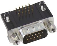 09563627813 HARTING 44 Way Right Angle Through Hole D-sub Connector Plug, 2.29mm Pitch, with 4-40 UNC Female Screwlocks, Boardlocks