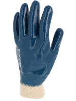 nbr32708 SINGER SAFETY NBR Blue, Natural Cotton (Brushed Jersey) Cotton, Nitrile Glove, Size 8, DC-DC Fast Charge Coating