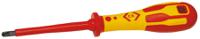 t49145-1 CK Pozidriv Insulated Screwdriver, PZ1 Tip, 75 mm Blade, VDE/1000V