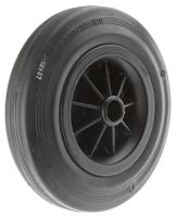 pvo20050x20lm58 Tente Black Rubber Ageing Resistant Trolley Wheel, 205kg