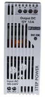 2868554 Phoenix Contact STEP POWER Switched Mode DIN Rail Power Supply, 85 → 264V ac ac Input, 12V dc dc Output, 1.5A