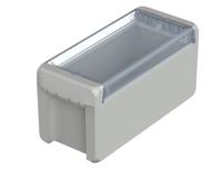 96024135 Bopla Bocube Series Light Grey Polycarbonate General Purpose Enclosure, IP66, IK07, Transparent Lid, 191 x 80 x 90mm