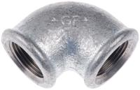 770090205 Georg Fischer Galvanised Malleable Iron Fitting, 90° Elbow, Female BSPP 3/4in to Female BSPP 3/4in