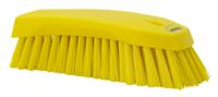 38906 Vikan Hard Bristle Yellow Scrubbing Brush, 36mm bristle length, Polyester bristle material