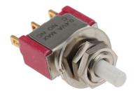 8125shzbe C & K Push Button Switch, Momentary, Panel Mount, 6.4mm Cutout, SPDT