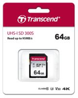 ts64gsdc300s Transcend 64 GB SDXC SD Card, Class 10, UHS-I U1, UHS-I U3, V30