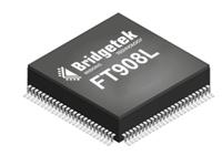 ft908l-c-t Bridgetek, 32 bit FT32, FT908 Microcontroller, 100 MHz, 256kB FLASH, 80-Pin LQFP