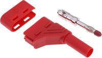 934098101 Hirschmann Test & Measurement Red Male Banana Plug, 4 mm Connector, Screw Termination, 24A, 1000V ac/dc, Nickel Plating
